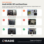 Audi A4 2000-2009 – Autoradio mit Wireless CarPlay & Android Auto (Rahmen A4009（A）)
