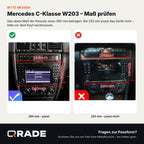Mercedes Benz C Class W203 2005-2009 C200 C230 C240 C320 C350 CLK W209 – Autoradio mit Wireless CarPlay & Android Auto