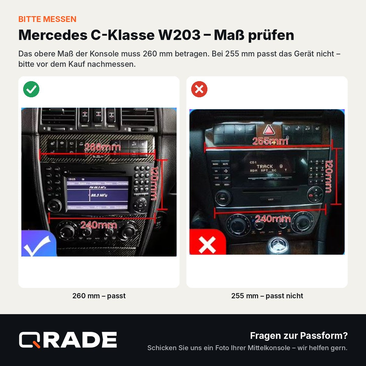 Mercedes Benz C Class W203 2005-2009 C200 C230 C240 C320 C350 CLK W209 – Autoradio mit Wireless CarPlay & Android Auto