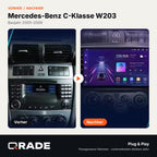 Mercedes Benz C Class W203 2005-2009 C200 C230 C240 C320 C350 CLK W209 – Autoradio mit Wireless CarPlay & Android Auto