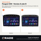 Peugeot 308 2007-2013 – Autoradio mit Wireless CarPlay & Android Auto