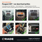 Peugeot 407 2004 - 2011 – Autoradio mit Wireless CarPlay & Android Auto