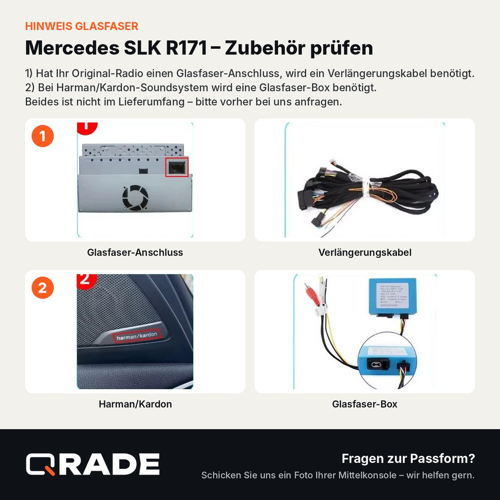 Mercedes-Benz SLK Class R171 2004-2011 – Autoradio mit Wireless CarPlay & Android Auto