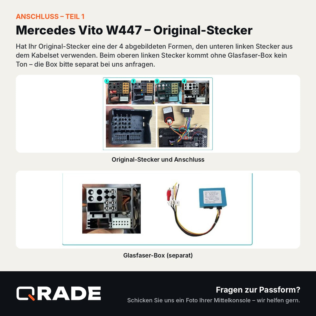 Mercedes Benz Vito W447 2014-2021 – Autoradio mit Wireless CarPlay & Android Auto