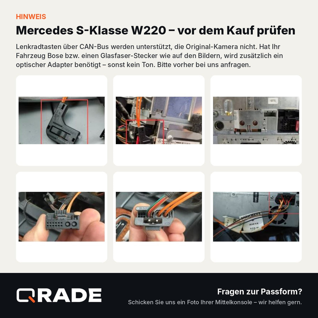 Mercedes Benz S Class W220 1998 - 2005 2 din DVD – Autoradio mit Wireless CarPlay & Android Auto