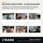 Mercedes Benz S Class W220 1998 - 2005 2 din DVD – Autoradio mit Wireless CarPlay & Android Auto