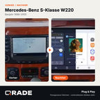 Mercedes Benz S Class W220 1998 - 2005 2 din DVD – Autoradio mit Wireless CarPlay & Android Auto