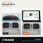 Renault Clio 2 2000 - 2012 – Autoradio mit Wireless CarPlay & Android Auto