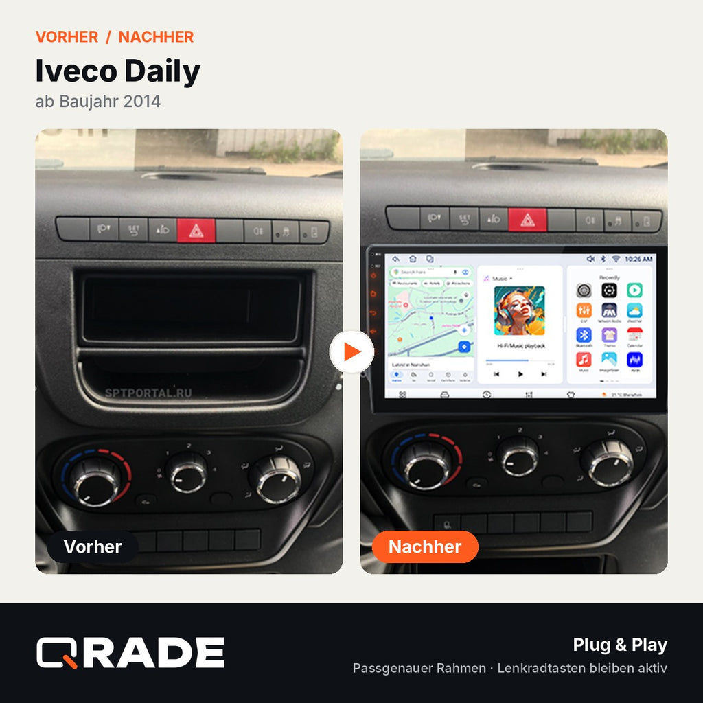 iVeco daily 2014 – Autoradio mit Wireless CarPlay & Android Auto