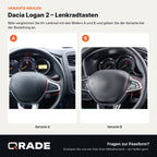 Renault Logan 2 Sandero 2014-2019 – Autoradio mit Wireless CarPlay & Android Auto (Rahmen Logan149-Y-GP （B）)