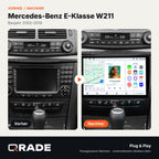 Mercedes Benz W211 E300 2002-2010 – Autoradio mit Wireless CarPlay & Android Auto