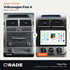 Polo Mk4 IV 2001-2009 MANUAL AC – Autoradio mit Wireless CarPlay & Android Auto