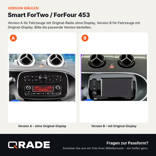 453 without OEM SCREEN – Autoradio mit Wireless CarPlay & Android Auto