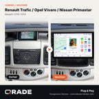Nissan Primastar J4 For Opel Vivaro X83 For Renault Trafic 2010-2014 – Autoradio mit Wireless CarPlay & Android Auto