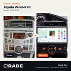Toyota Verso R20 2009 - 2018 – Autoradio mit Wireless CarPlay & Android Auto (Rahmen Verso0918-GP)