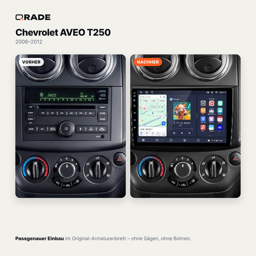 Chevrolet AVEO T250 2006-2012 – Autoradio mit Wireless CarPlay & Android Auto