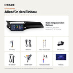 Lieferumfang: Citroën C3 (2010–2016) – Qrade Autoradio mit Rahmen und Kabelsatz