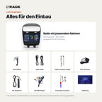 Lieferumfang: Fiat Freemont (2012–2020) – Qrade Autoradio mit Rahmen und Kabelsatz