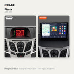 Fiesta 2009-2013 – Autoradio mit Wireless CarPlay & Android Auto (Rahmen Carnival913)