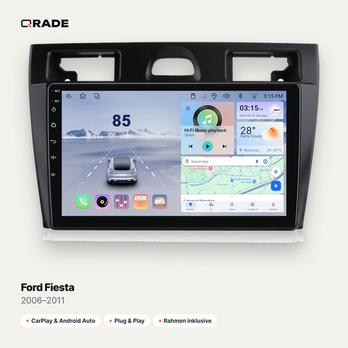 Ford Fiesta 2006–2011 – Autoradio mit Wireless CarPlay & Android Auto