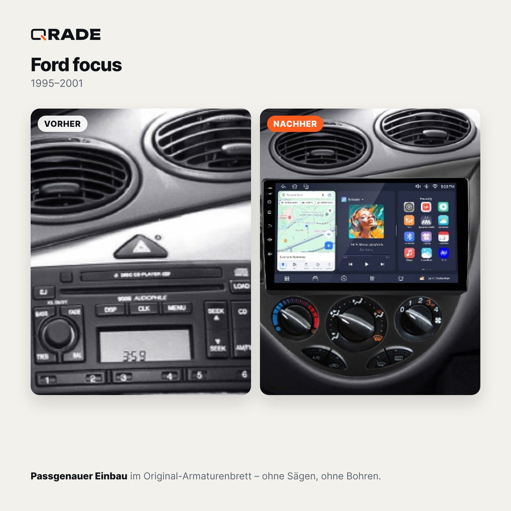 Ford focus 1995-2001 – Autoradio mit Wireless CarPlay & Android Auto