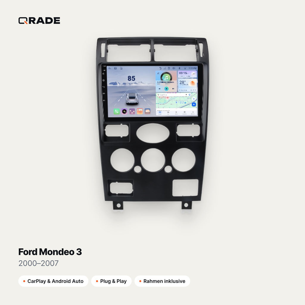 Ford Mondeo 3 2000–2007 – Autoradio mit Wireless CarPlay & Android Auto