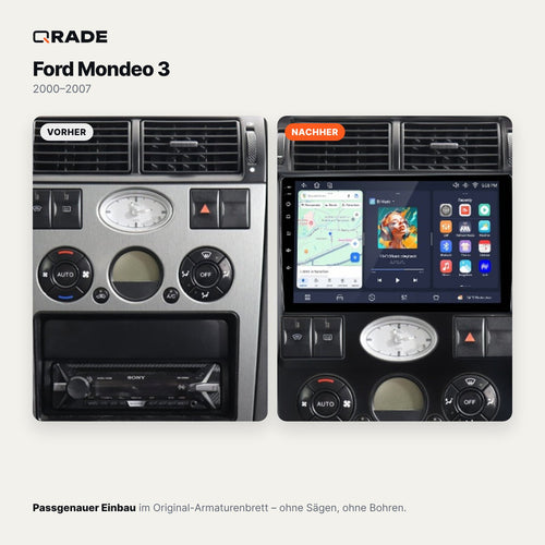 Ford Mondeo 3 (2000–2007) – Autoradio mit Wireless CarPlay & Android Auto
