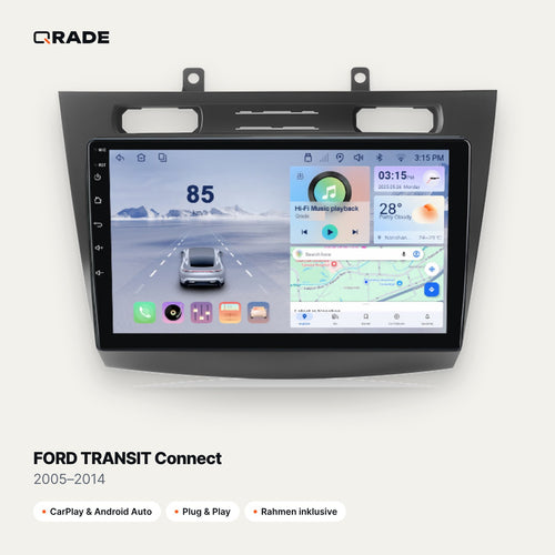 FORD TRANSIT Connect 2005–2014 – Autoradio mit Wireless CarPlay & Android Auto