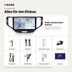 Honda Accord 8 2008-2012 – Autoradio mit Wireless CarPlay & Android Auto (Rahmen Accord812H （B）)