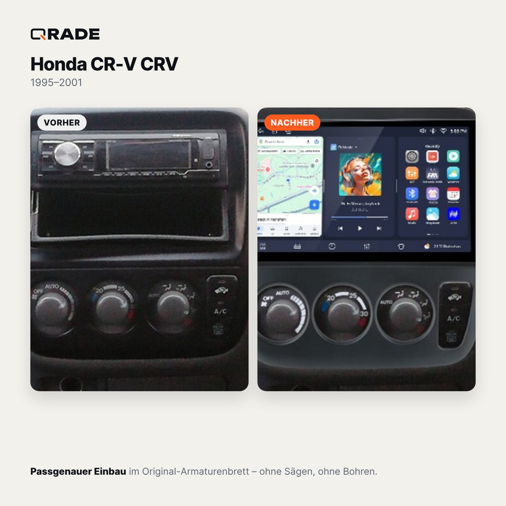 Honda CR-V CRV 1995-2001 – Autoradio mit Wireless CarPlay & Android Auto
