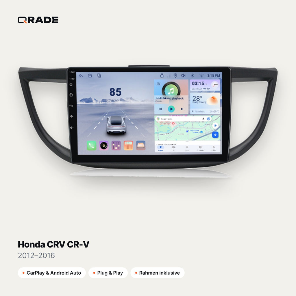 Honda CRV CR-V 2012–2016 – Autoradio mit Wireless CarPlay & Android Auto