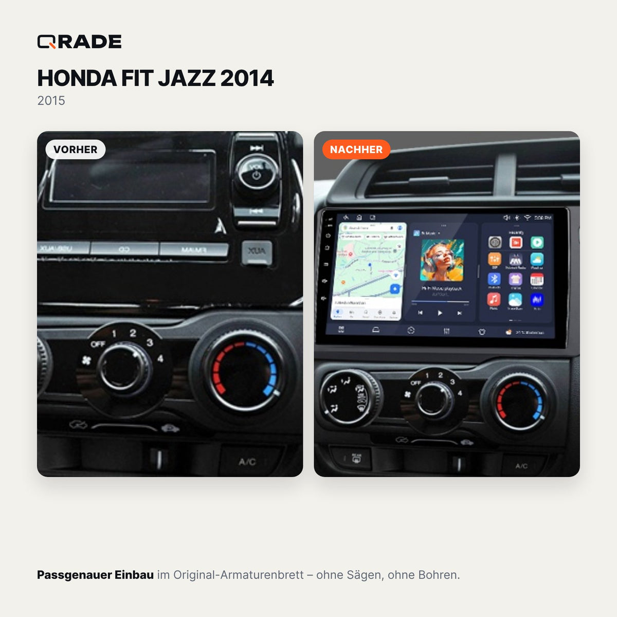 HONDA FIT JAZZ 2014 2015 – Autoradio mit Wireless CarPlay & Android Auto