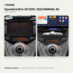Hyundai ix20 ix-20 2010 -2023 MANUAL AC – Autoradio mit Wireless CarPlay & Android Auto