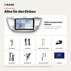 Hyundai Tucson 3 2015 - 2018 – Autoradio mit Wireless CarPlay & Android Auto (Rahmen IX35（A）)