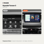 Hyundai Tucson 3 2015 - 2018 – Autoradio mit Wireless CarPlay & Android Auto (Rahmen IX35（A）)