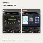 Kia Carnival VQ (2006–2014) – Autoradio mit Wireless CarPlay & Android Auto