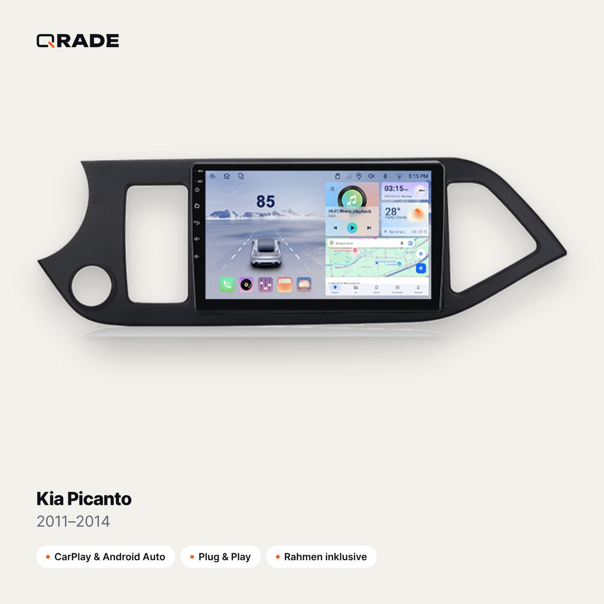 Kia Picanto 2011–2014 CarPlay Radio