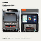 Kia Sorento XM (2009–2012) – Autoradio mit Wireless CarPlay & Android Auto (Rahmen SORENTO A)