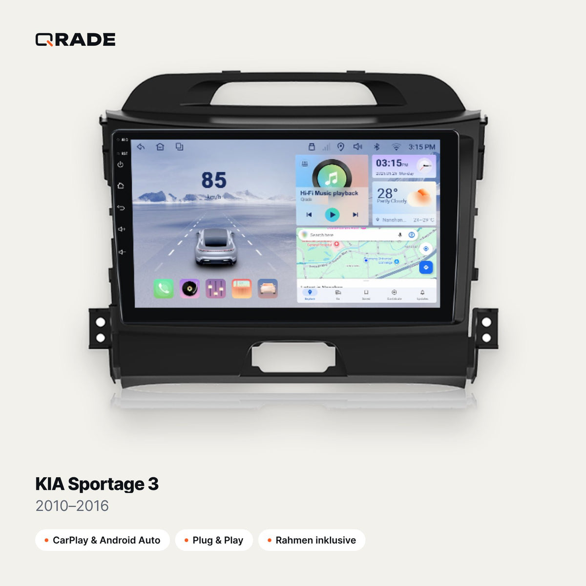 KIA Sportage 3 2010–2016 CarPlay Radio