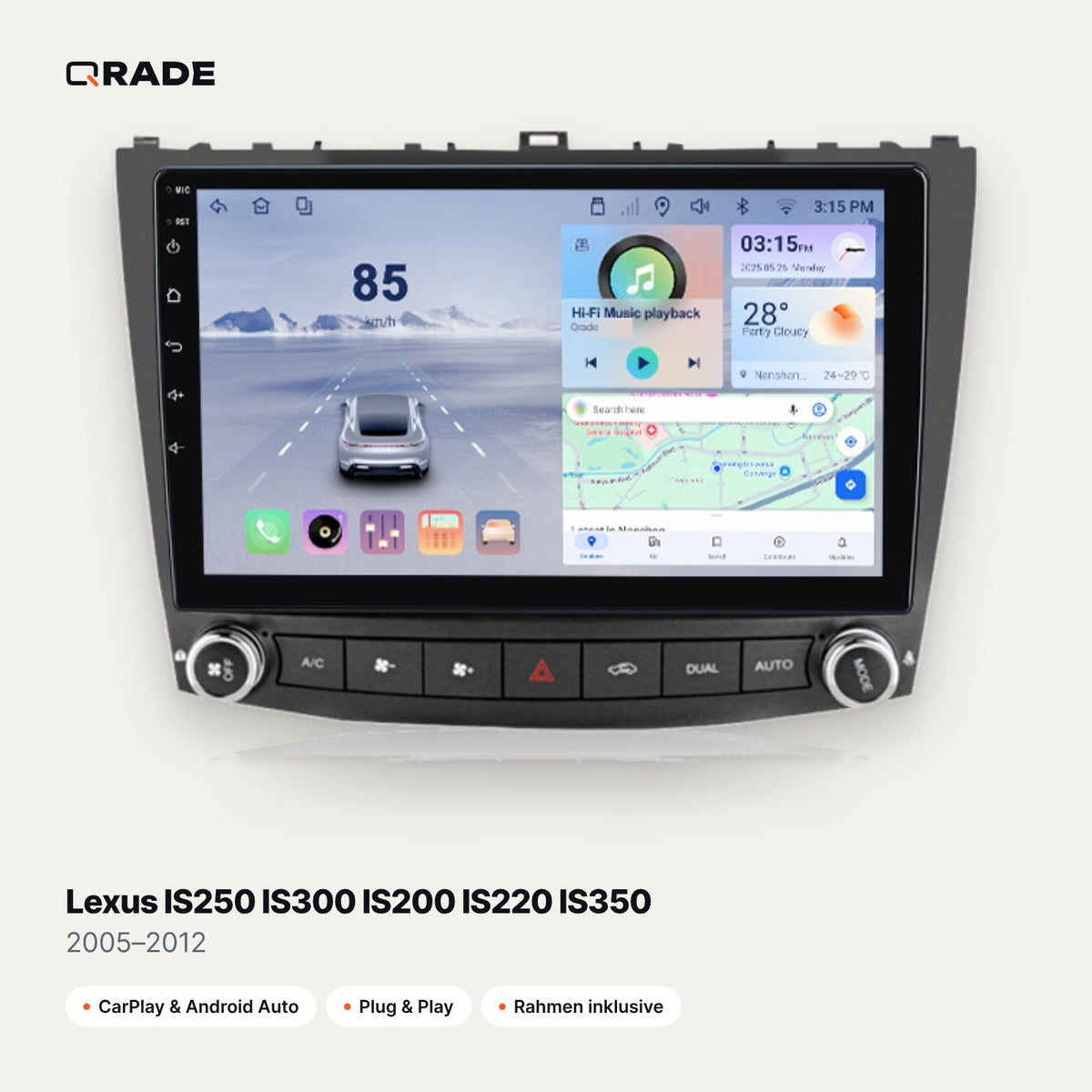 Lexus IS250 IS300 IS200 IS220 IS350 2005–2012 CarPlay Radio