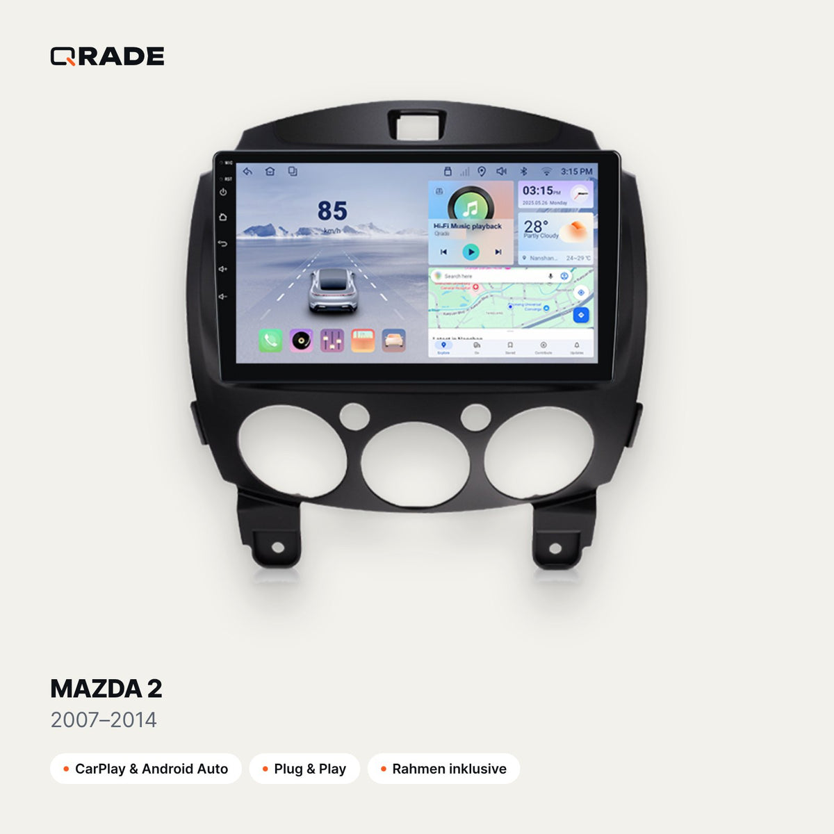 MAZDA 2 2007–2014 CarPlay Radio