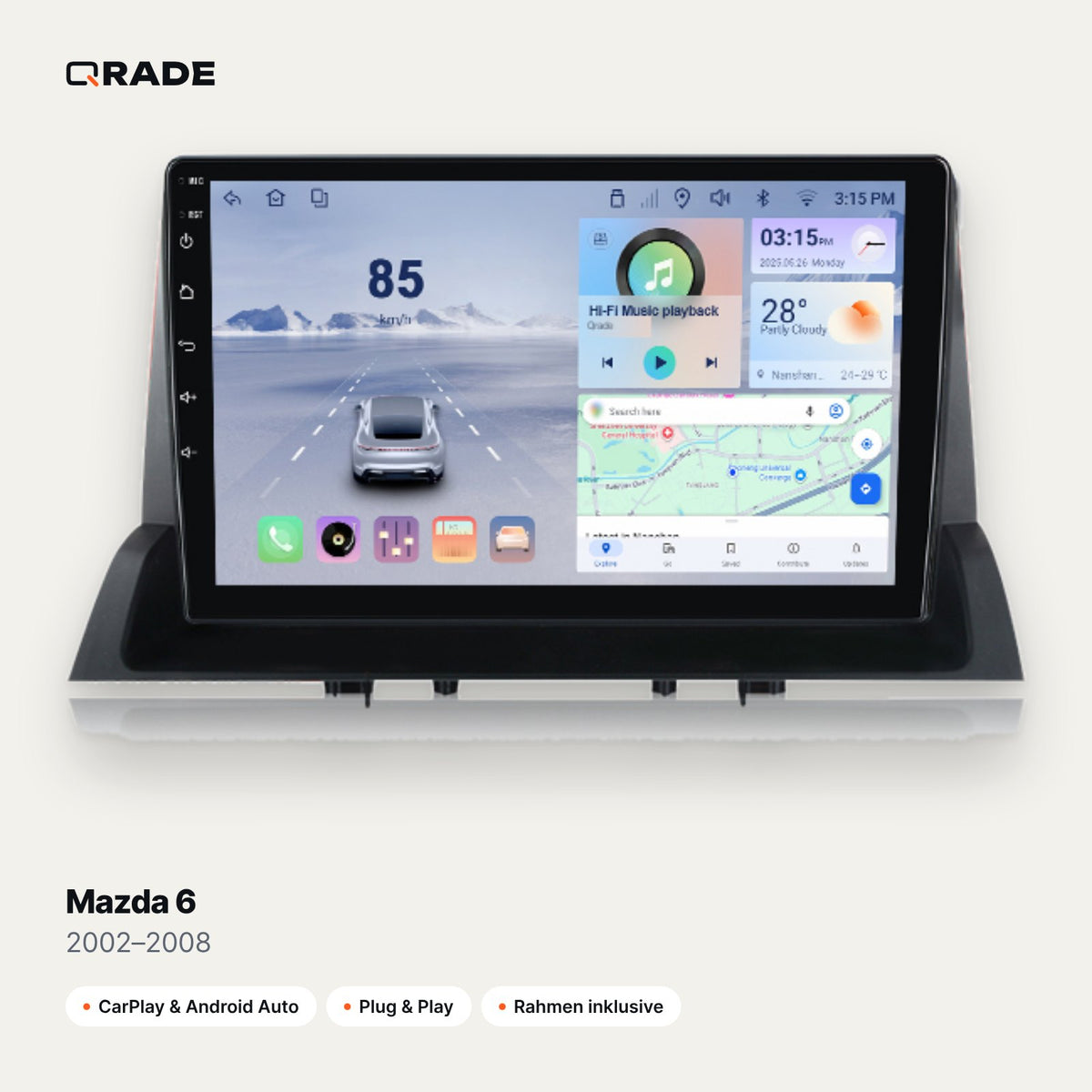 Mazda 6 2002–2008 CarPlay Radio
