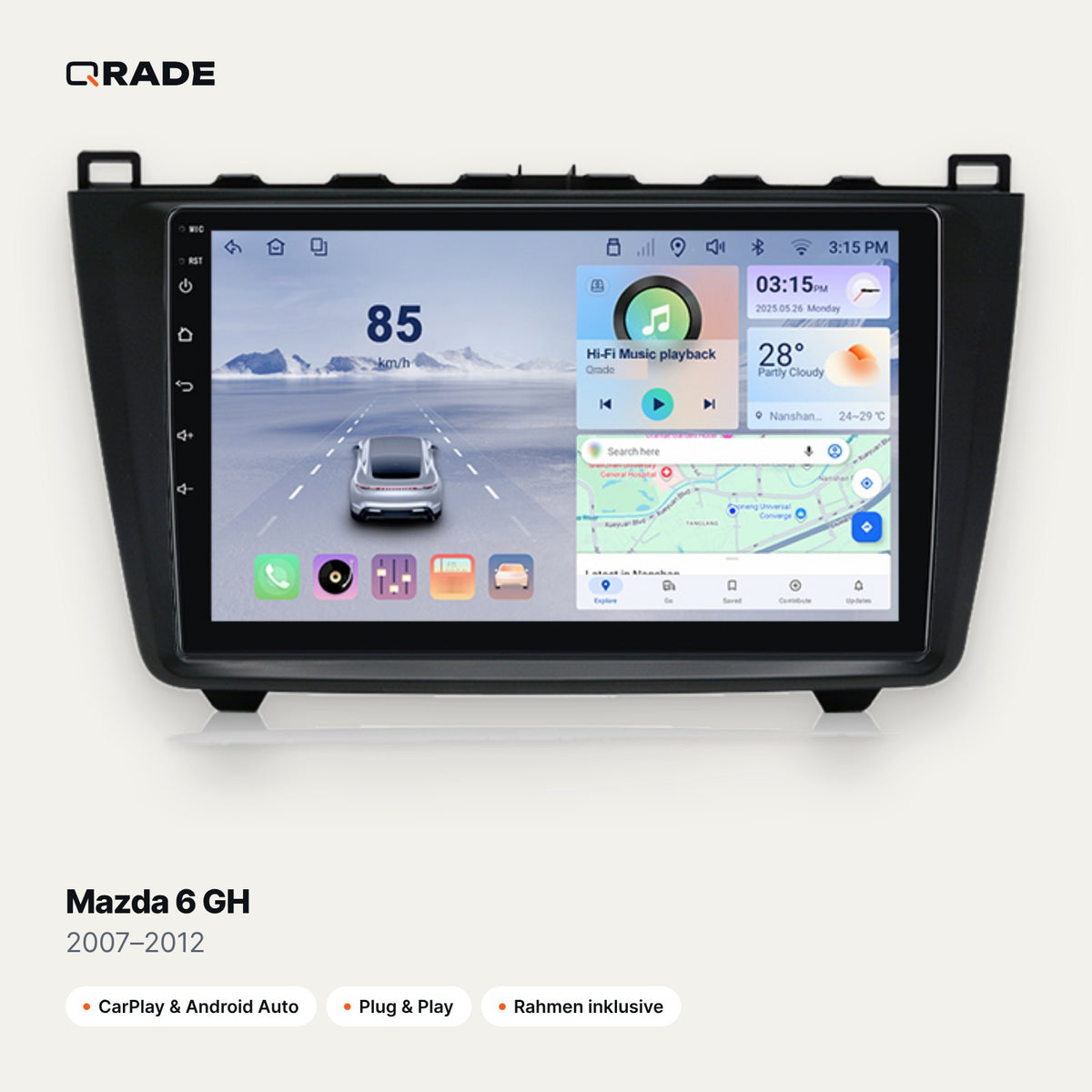 Mazda 6 GH 2007–2012 CarPlay Radio