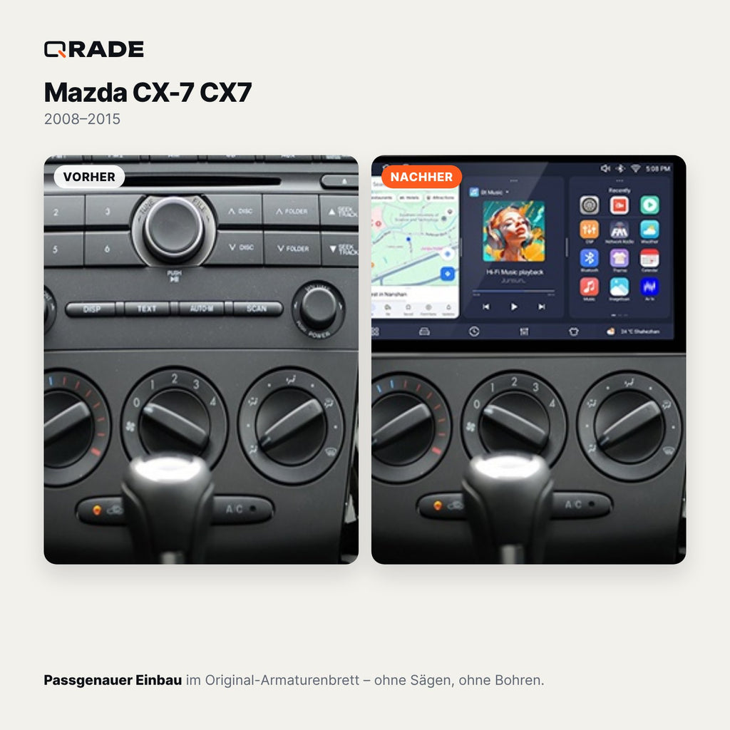 Mazda CX-7 (2008–2015) – Autoradio mit Wireless CarPlay & Android Auto