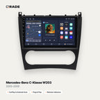 Qrade Autoradio für Mercedes-Benz C-Klasse W203 (2005–2009) mit Wireless CarPlay & Android Auto