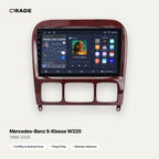 Qrade Autoradio für Mercedes-Benz S-Klasse W220 (1998–2005) mit Wireless CarPlay & Android Auto