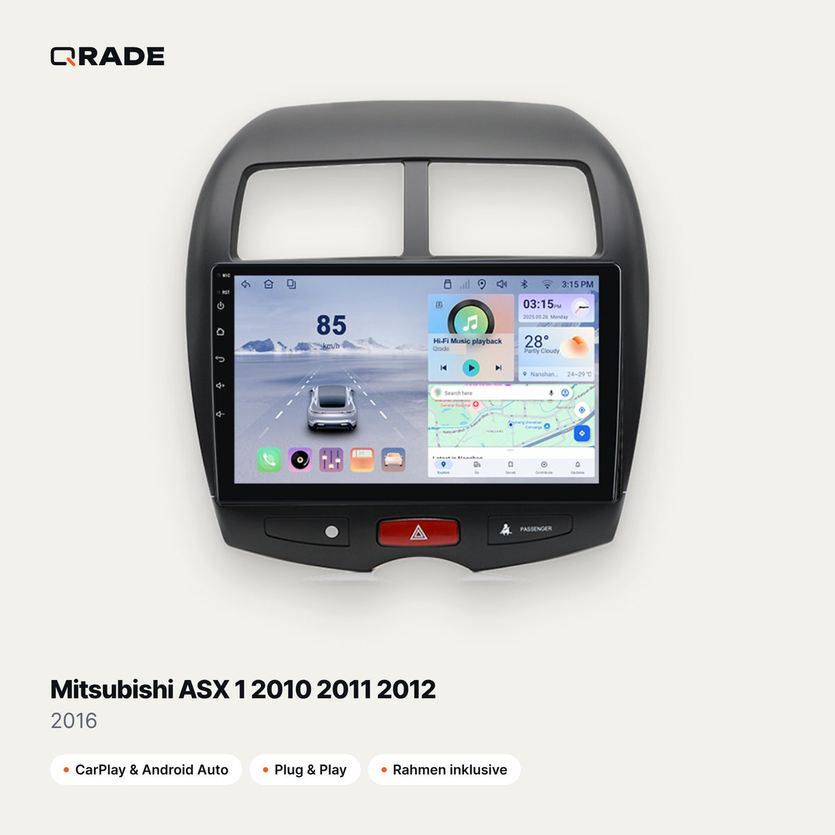 Mitsubishi ASX 1 2010 2011 2012 2016 CarPlay Radio