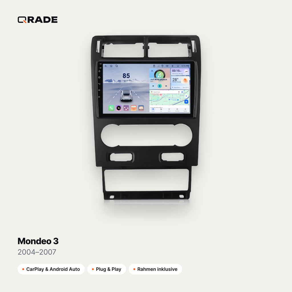 Mondeo 3 2004–2007 – Autoradio mit Wireless CarPlay & Android Auto