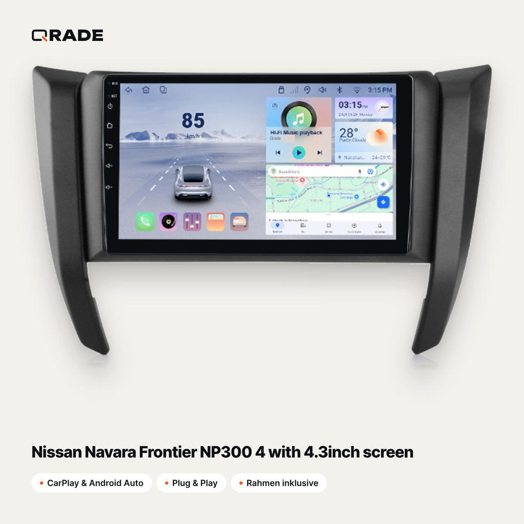 Nissan Navara Frontier NP300 4 with 4.3inch screen CarPlay Radio
