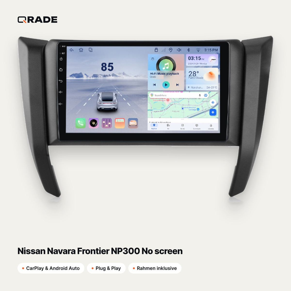 Nissan Navara Frontier NP300 No screen CarPlay Radio
